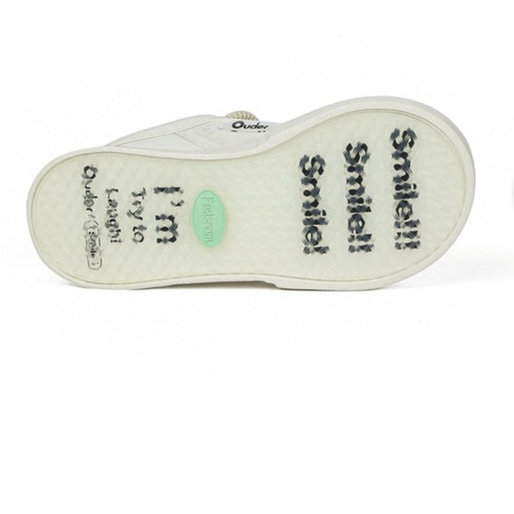 Ouder Smile Jadestone Canvas Chunky Rubber Toe White Shoes Rope Laces 6 - Picture 3 of 5